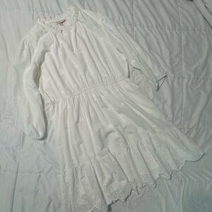 KNOX ROSE EYELET WHITE DRESS SIZE XL